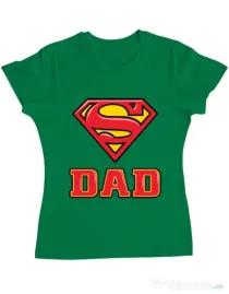 Tricou ADLER dama Super Dad Verde mediu