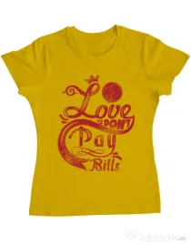 Tricou ADLER dama Love Galben