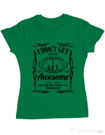 Tricou ADLER dama I get awesome Verde mediu