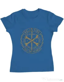 Tricou ADLER dama Cross Bones Albastru azuriu