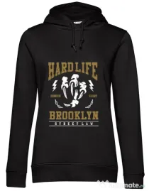 Hoodie dama cu gluga Hard Life Negru