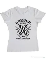 Tricou ADLER dama Barber Rebel II Alb