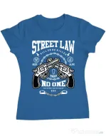 Tricou ADLER dama Street Law Albastru azuriu