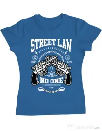 Tricou ADLER dama Street Law Albastru azuriu