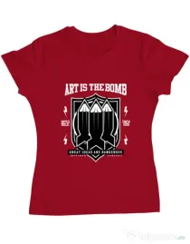 Tricou ADLER dama Art Is The Bomb Rosu