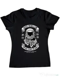 Tricou ADLER dama Space Rebellion Negru