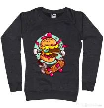 Bluza ADLER dama Burger Skater Negru melanj
