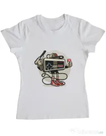 Tricou ADLER dama Let's Play Alb