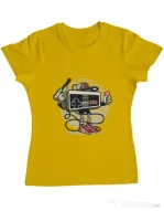 Tricou ADLER dama Let's Play Galben