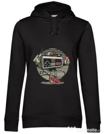 Hoodie dama cu gluga Let's Play Negru
