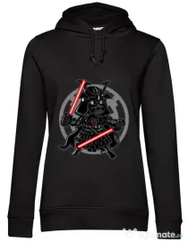 Hoodie dama cu gluga Darkside Samurai Negru