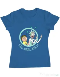 Tricou ADLER dama Peace among worlds Albastru azuriu