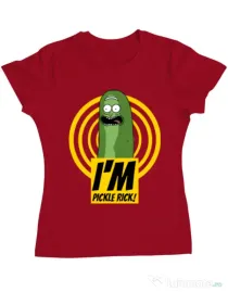 Tricou ADLER dama I'm pickle Rick! Rosu