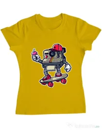 Tricou ADLER dama Polaroid Galben