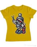 Tricou ADLER dama Barber Skater Galben