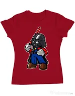 Tricou ADLER dama Darth plumber Rosu