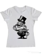 Tricou ADLER dama Gramophone head Alb