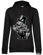 Hoodie dama cu gluga Gramophone head Negru