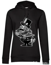 Hoodie dama cu gluga Gramophone head Negru