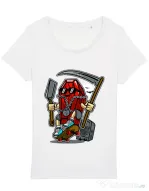 Tricou STANLEY STELLA dama Coffin Skater Alb