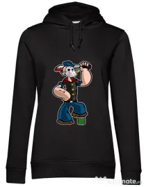 Hoodie dama cu gluga Sailor Mass Murderer Negru