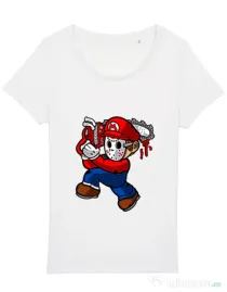 Tricou STANLEY STELLA dama Mario Massacre Alb