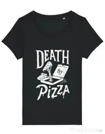 Tricou STANLEY STELLA dama Death By Pizza Negru
