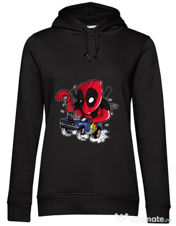 Hoodie dama cu gluga Deadrace Negru