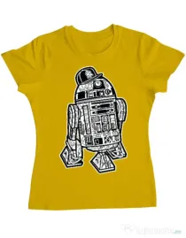 Tricou ADLER dama Street R2D2 Galben