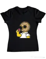 Tricou ADLER dama I Like Donut Negru