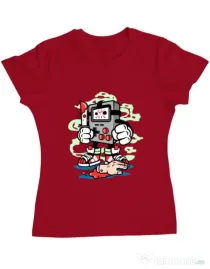 Tricou ADLER dama Gamers Killer Rosu