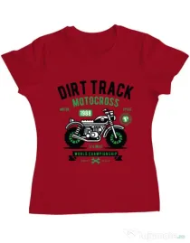 Tricou ADLER dama Dirt Track Rosu
