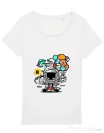 Tricou STANLEY STELLA dama Gift From Outer Space Alb