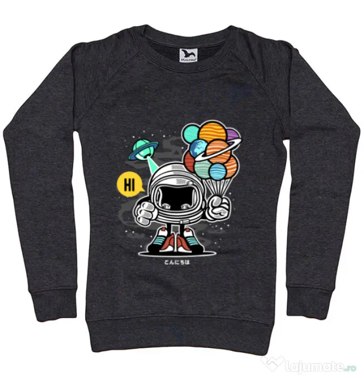 Bluza ADLER dama Gift From Outer Space Negru melanj