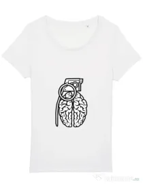 Tricou STANLEY STELLA dama Grenade Brain Alb