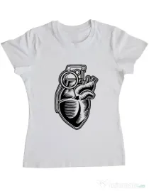 Tricou ADLER dama Grenade Heart Alb