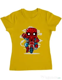 Tricou ADLER dama Spidey Minibike Galben