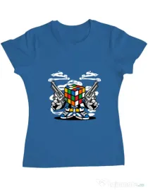 Tricou ADLER dama Rubix Killer Albastru azuriu