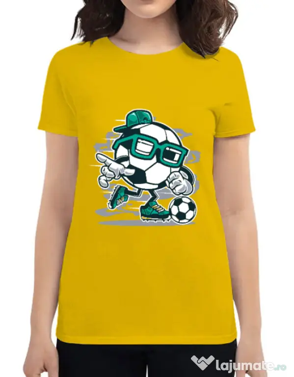 Tricou ADLER dama Street Soccer Galben