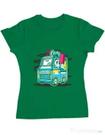 Tricou ADLER dama Ice Cream Truck Verde mediu