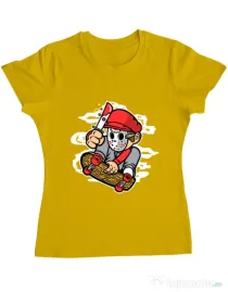Tricou ADLER dama Killer Skater Galben