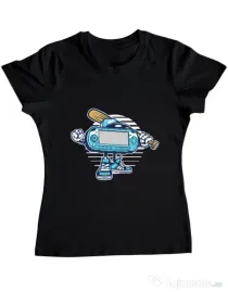 Tricou ADLER dama Game On Negru