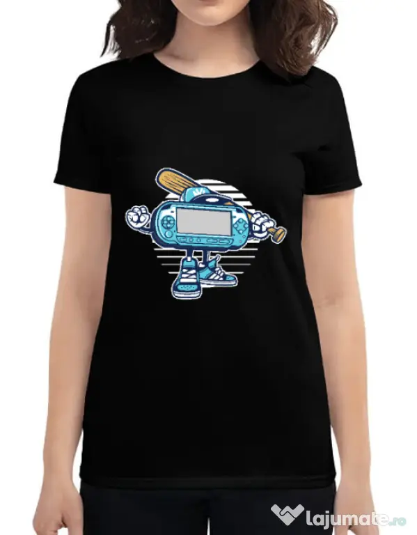 Tricou ADLER dama Game On Negru