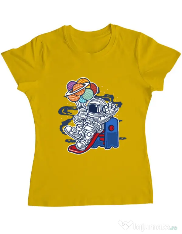 Tricou ADLER dama Space Slider Galben