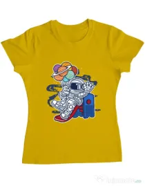 Tricou ADLER dama Space Slider Galben