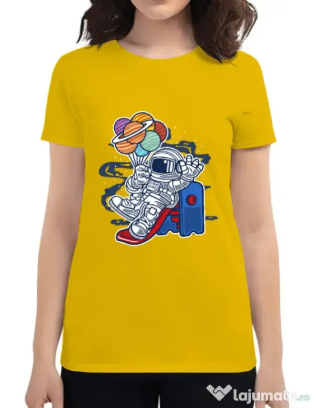 Tricou ADLER dama Space Slider Galben