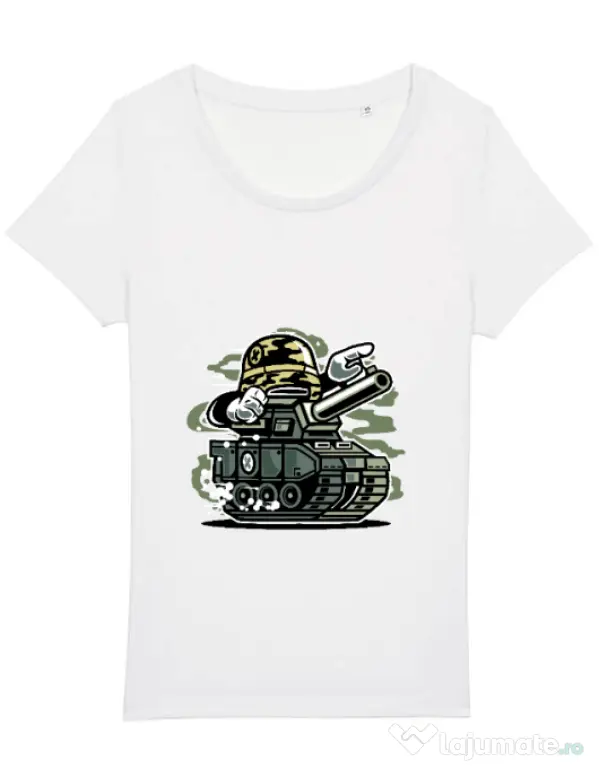 Tricou STANLEY STELLA dama War Tank Alb