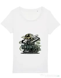 Tricou STANLEY STELLA dama War Tank Alb