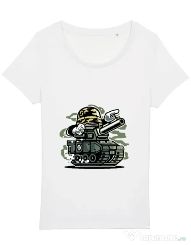 Tricou STANLEY STELLA dama War Tank Alb