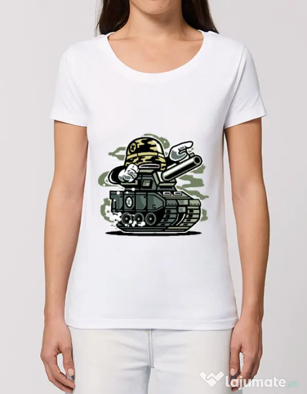 Tricou STANLEY STELLA dama War Tank Alb